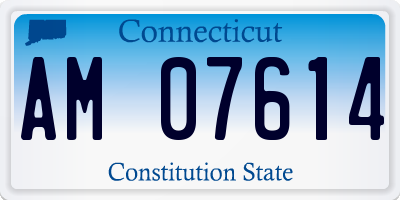 CT license plate AM07614