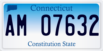 CT license plate AM07632