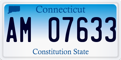 CT license plate AM07633