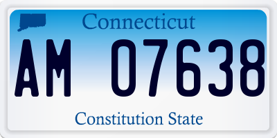 CT license plate AM07638