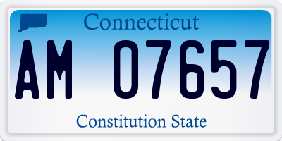 CT license plate AM07657
