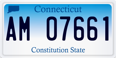 CT license plate AM07661