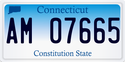 CT license plate AM07665