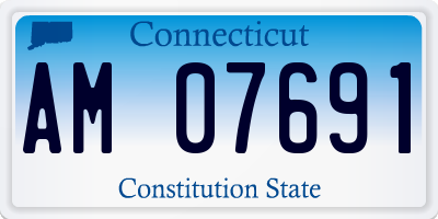 CT license plate AM07691