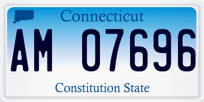 CT license plate AM07696