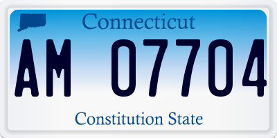 CT license plate AM07704