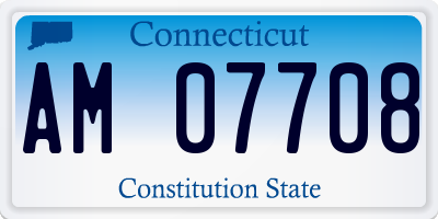 CT license plate AM07708