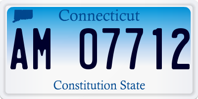 CT license plate AM07712