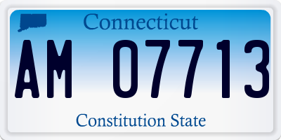 CT license plate AM07713