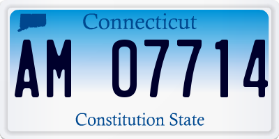 CT license plate AM07714