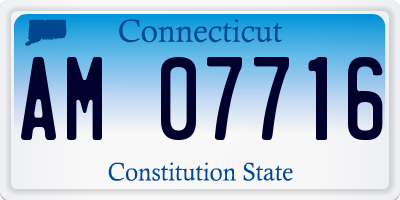 CT license plate AM07716