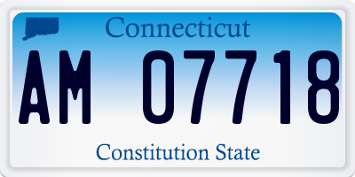 CT license plate AM07718