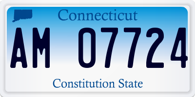 CT license plate AM07724