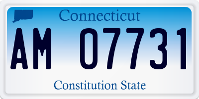 CT license plate AM07731