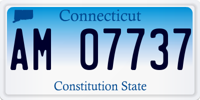 CT license plate AM07737