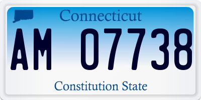 CT license plate AM07738