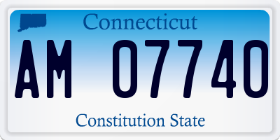 CT license plate AM07740
