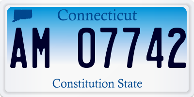 CT license plate AM07742