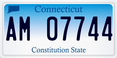 CT license plate AM07744