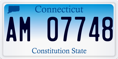 CT license plate AM07748