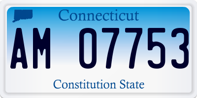 CT license plate AM07753