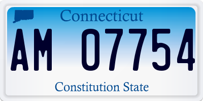 CT license plate AM07754