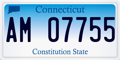 CT license plate AM07755