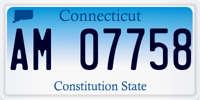 CT license plate AM07758