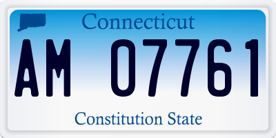 CT license plate AM07761