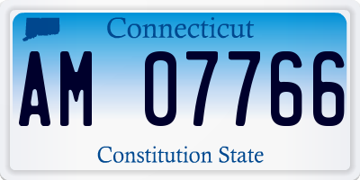 CT license plate AM07766