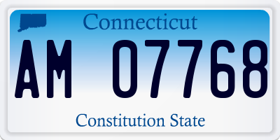 CT license plate AM07768