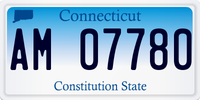 CT license plate AM07780