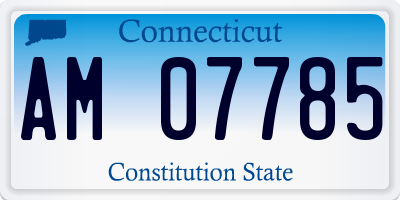 CT license plate AM07785