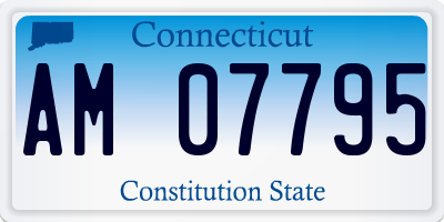 CT license plate AM07795