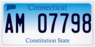 CT license plate AM07798