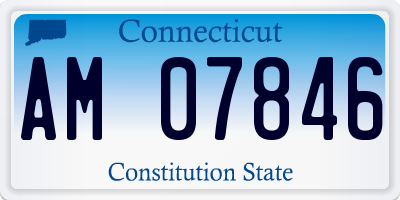 CT license plate AM07846