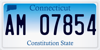 CT license plate AM07854