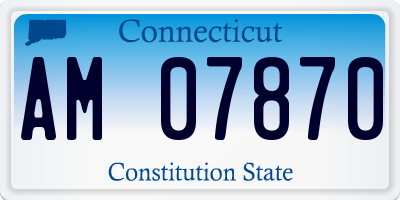 CT license plate AM07870