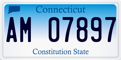 CT license plate AM07897