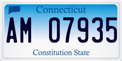 CT license plate AM07935