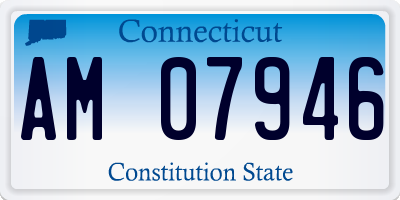 CT license plate AM07946