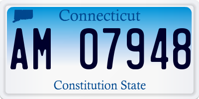 CT license plate AM07948