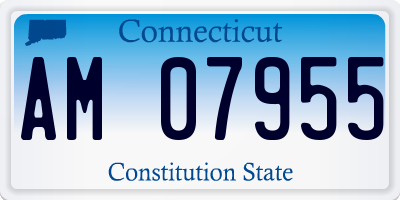 CT license plate AM07955
