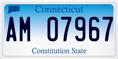 CT license plate AM07967