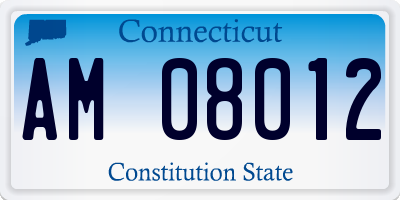 CT license plate AM08012