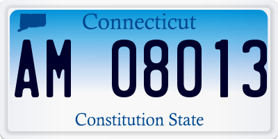 CT license plate AM08013