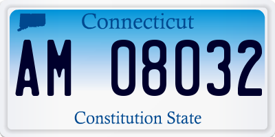 CT license plate AM08032