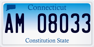 CT license plate AM08033