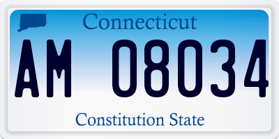 CT license plate AM08034