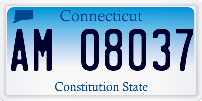 CT license plate AM08037